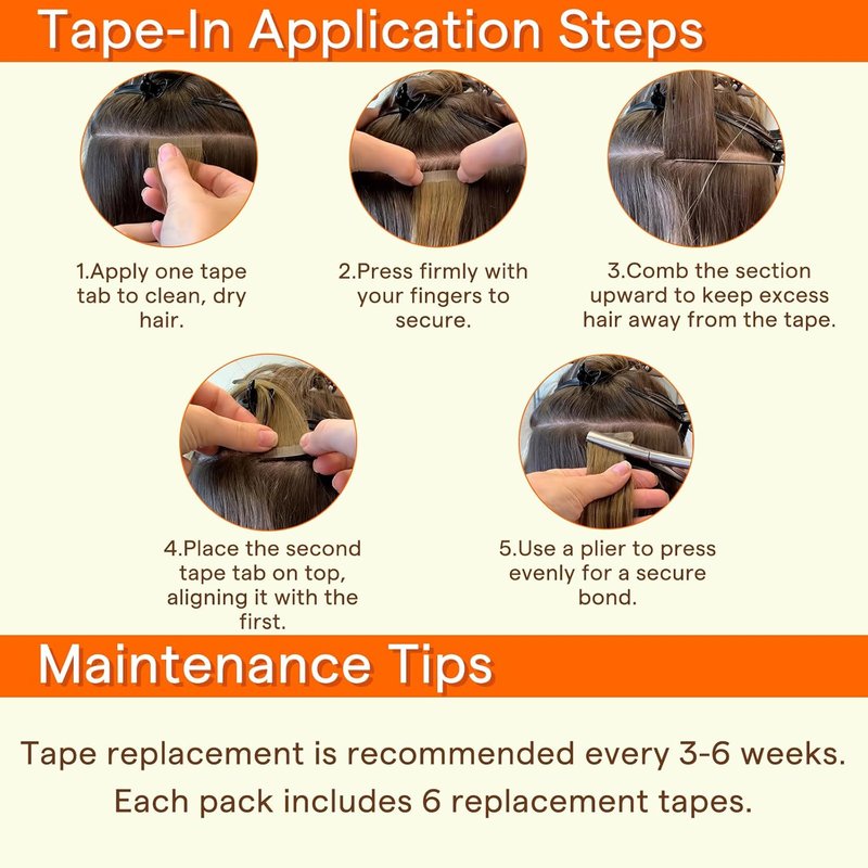 Real Human Hair Tape-In Extensions - 20 Inch Double-Sided, Dark Brown to Ash Brown | 50g Seamless Volume Boost