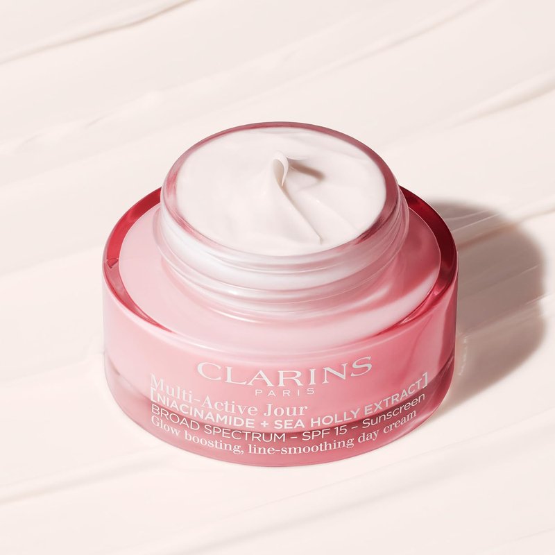 Clarins Multi-Active Day Cream SPF 15 - Niacinamide Formula to Smooth Fine Lines & Tighten Pores | 1.7 Oz