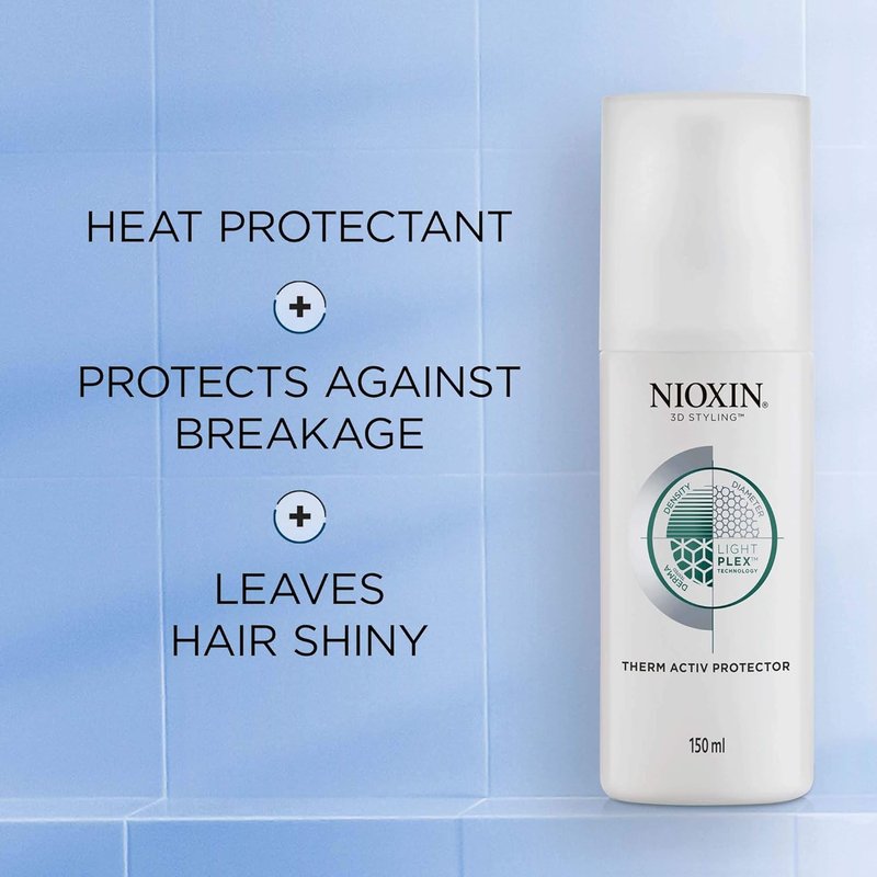 Nioxin 3D Styling Therm Active Heat Protector Spray - 5.1 Oz | Protects Hair from Heat Damage