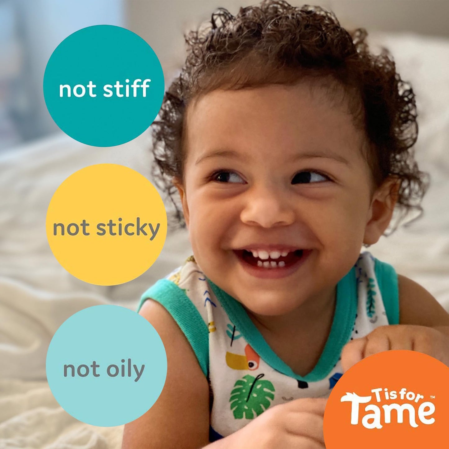 T is for Tame - Baby Hair Kit - Natural Conditioner Spray, Smoothing Hair Cream, Soft Brush & Free Pouch - Frizz Control, Flyaway, Curly, Static - 4.2 & 3.38 fl oz