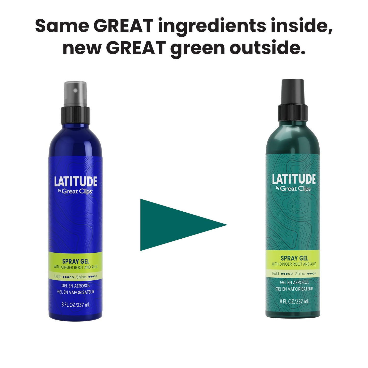 GREAT CLIPS LATITUDE Spray Gel | Hair Gel for Men | Medium Hold + Medium Shine | 8oz | Packaging May Vary