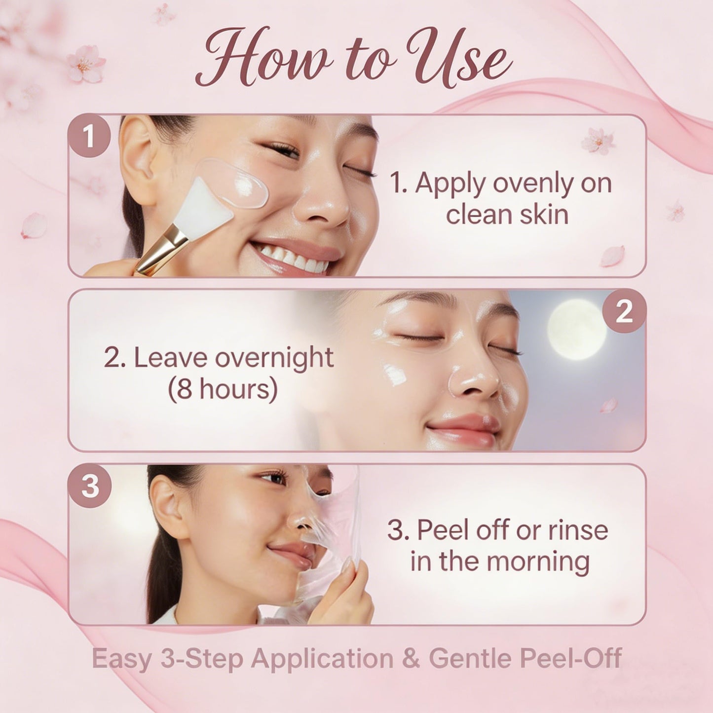 Orvian YURI Collagen Night Wrapping Mask,YURI Collagen Mask,Easy Peel Off Facial Mask Skin Care night mask,Hydrating Face Mask is the Ideal Gifts for Women and Teen Girls!2.54 fl.oz (2pcs)
