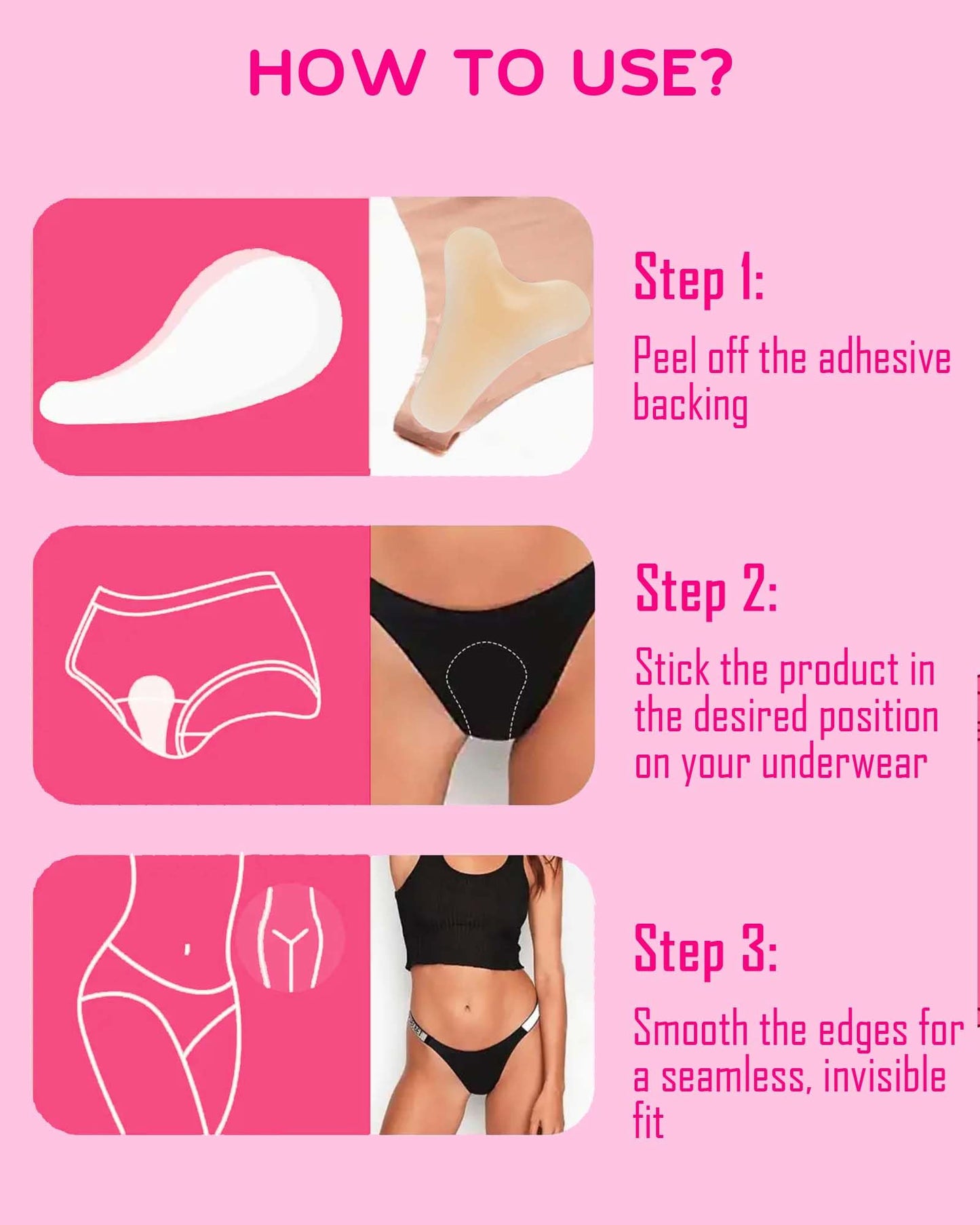 Tifesoo camel toe concealer，4 pcs Seamless Camel Toe Hider, Reusable Anti Camel Toe Sprong Insert, No Camel Toe Underwear Guard