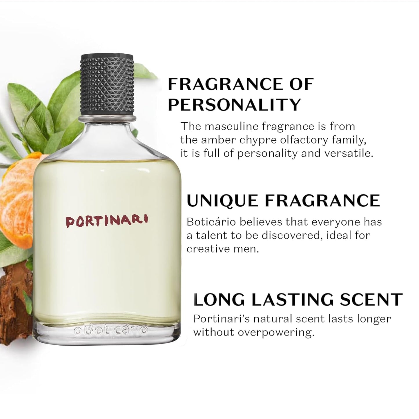 Portinari Eau de Toilette | Long-Lasting Men's Fragrance | Fresh Citrus & Spice Scent (3.38 fl oz)