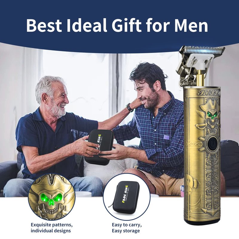 FADEKING Beard Trimmer for Men, Mes Hair Trimmer T-Blade Trimmer Cordless Rechargeable Edgers Clippers Haircut & Grooming Kit with Travel Storage Case