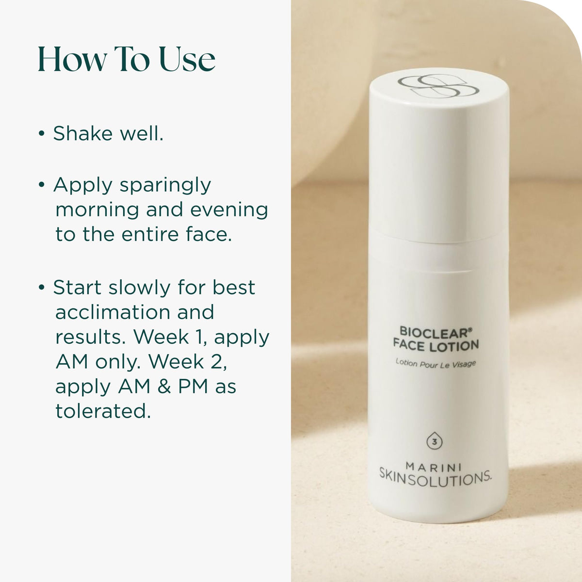 Marini SkinSolutions Bioclear Face Lotion - Triple-Acid Resurfacing Product to Reduce Appearance of Fine Lines, Wrinkles, Acne, Pores, Redness, Discoloration - Cruelty Free - Made in the USA - 1 oz