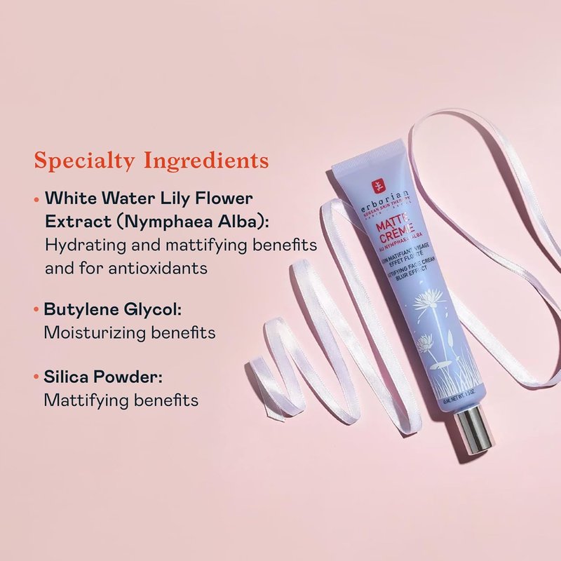 Erborian Matte Face Cream - Mattifying & Blurring Primer for Oily Skin | 1.5 Oz