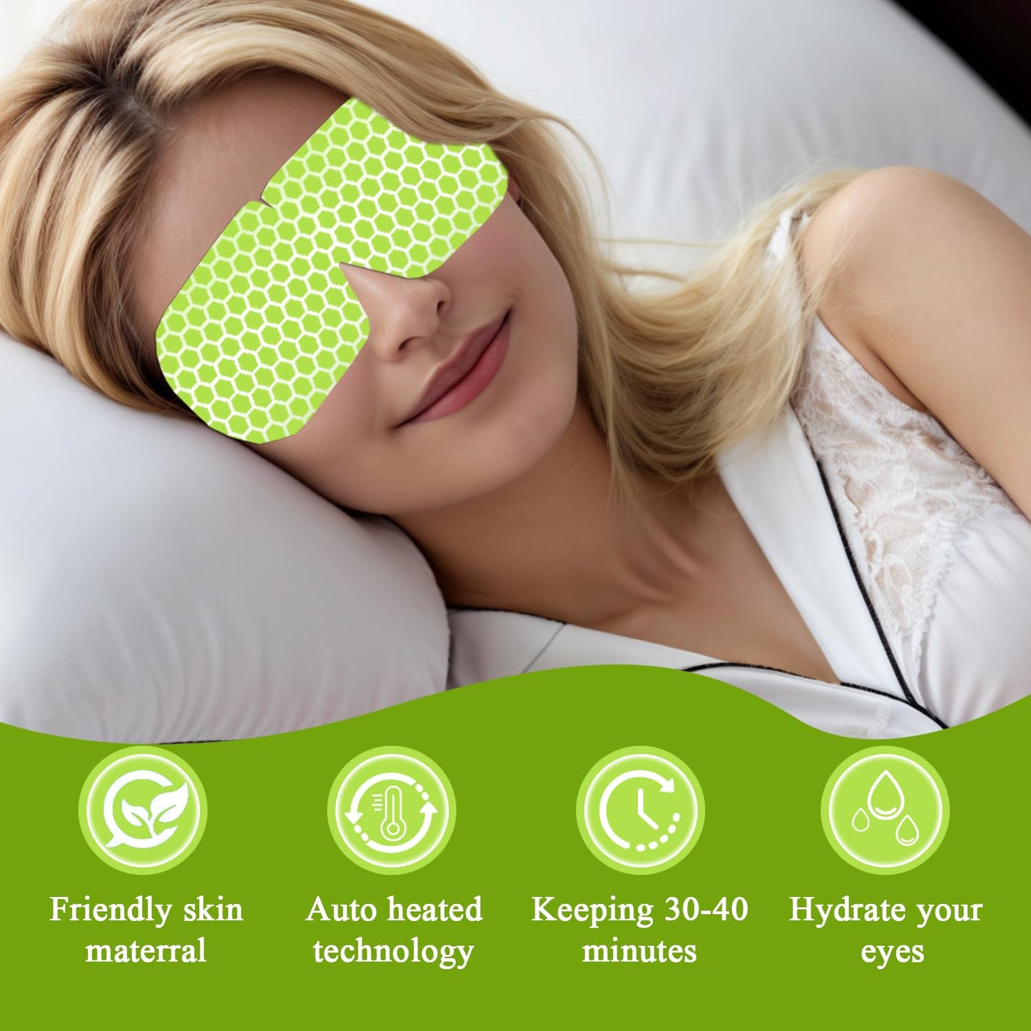 30 Pcs Steam Eye Mask for Puffy Eyes & Dark Circles, Self-Heating Sleep Mask for Travel Essentials, Hydrating & Soothing Eye Patches, Self-Care SPA Relaxation Gifts for Women, Men,Stocking Stuffers