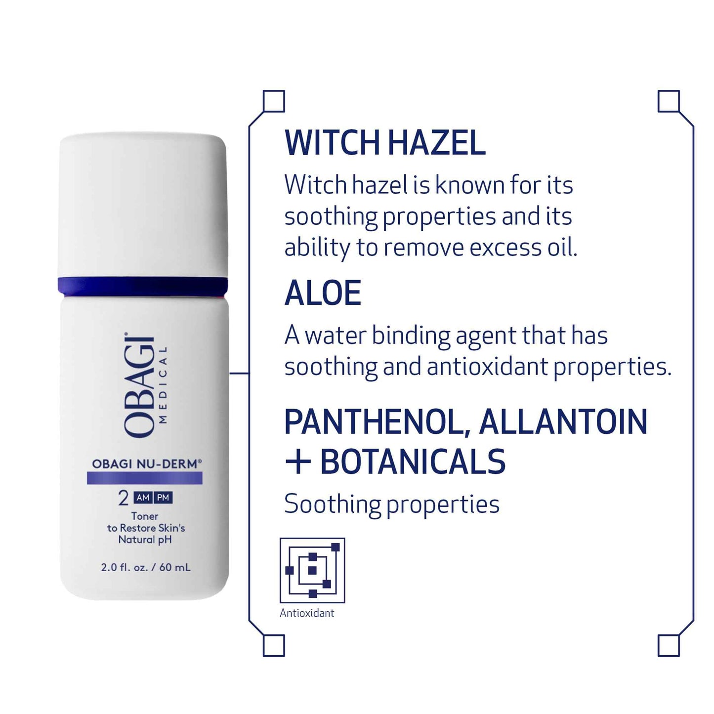 Obagi Nu-Derm Toner – Alcohol-Free, Balancing Nondrying Toner with Witch Hazel & Aloe Vera, Safe for Sensitive Skin – 2 oz, Travel Size