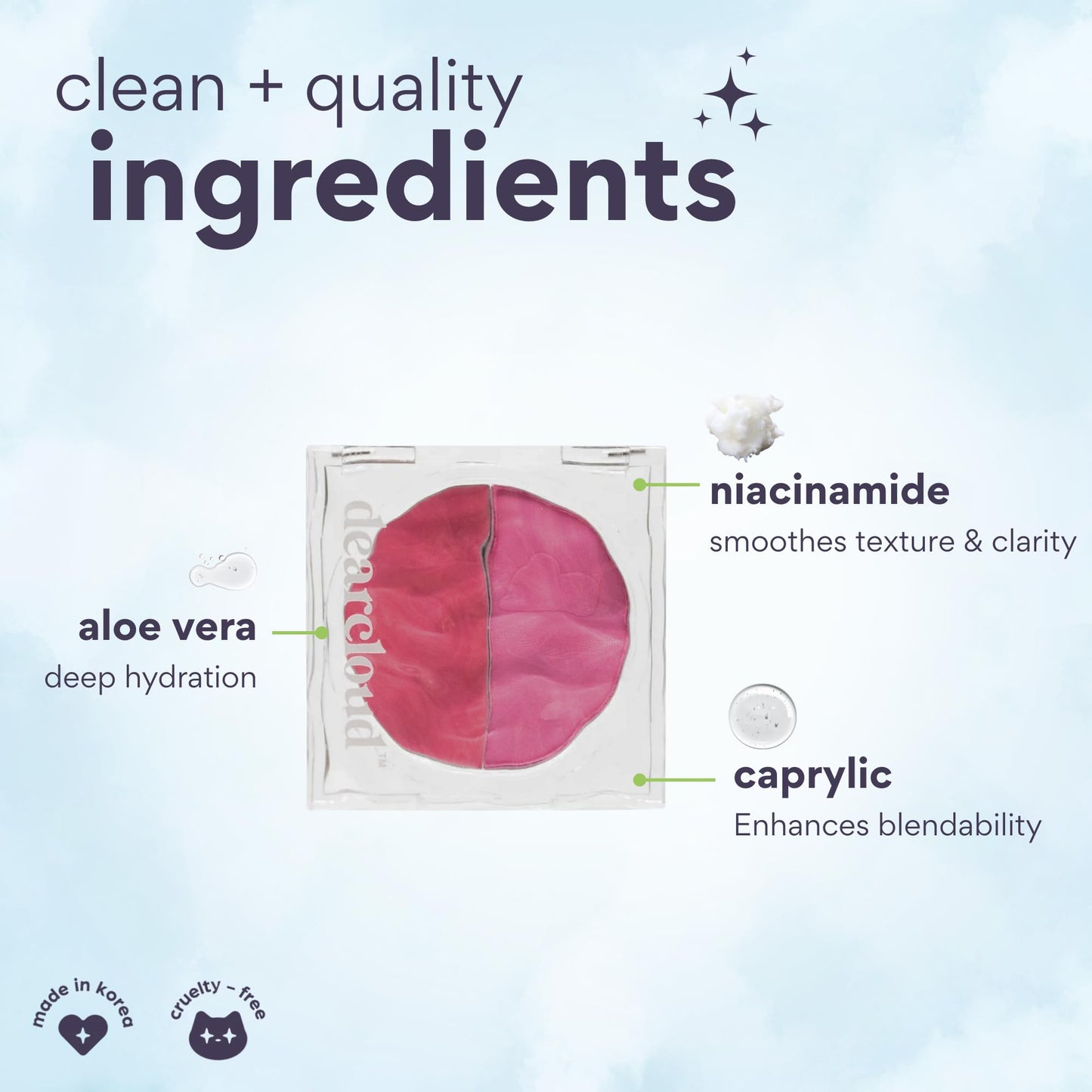 dearcloud Watercolor Blush Duo – Niacinamide Liquid Blush (Bubble)
