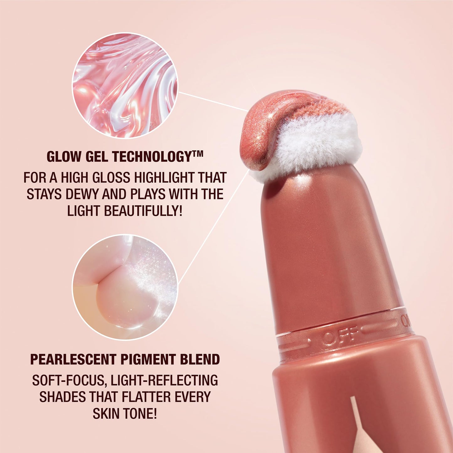 Charlotte Tilbury Pillow Talk Beauty Light Wand Liquid Highlighter Makeup - Soft-Focus Nude-Pink Highlighter & Blush for Cheeks - Pearlescent, Weightless Radiant Finish - Pillow Talk Original