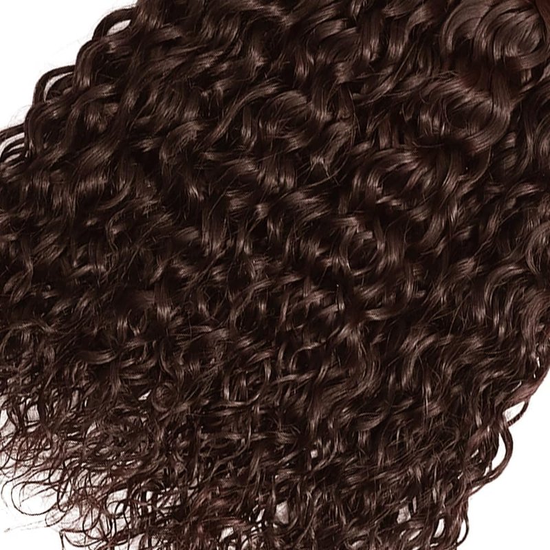 Aikebi Bundles Human Hair 8 10 12 Inch Deep Wave Chocolate Brown Color 4 Human Hair Bundles Total 300g 11A Unprocessed Brazilian Soft Quick Weave Soft Sewn In Hair for Black Women