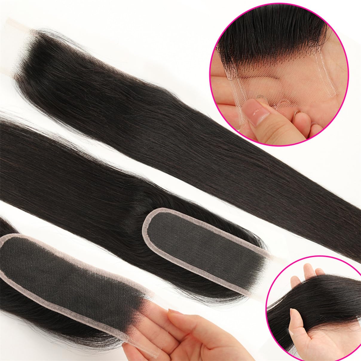 Brazilian Straight 2x6 Lace Closure 100% Unprocessed Human Virgin Hair Remy Pre-Plucked Hairline Natural Color Closure With Baby Hair (2x6 straight closure, 18inch)