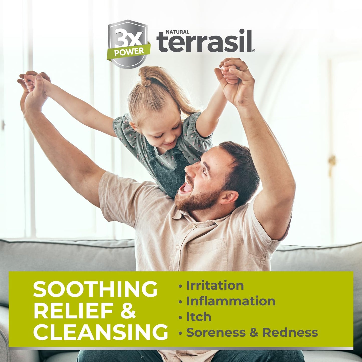 terrasil Folliculitis Soap - Soothing Folliculitis Treatment & Care of Ingrown Hair. All-Natural Anti-Itch Calendula Soap, Dermatologist Tested & Hypoallergenic Approved, Cleansing Bar 75gm (3- Pack)