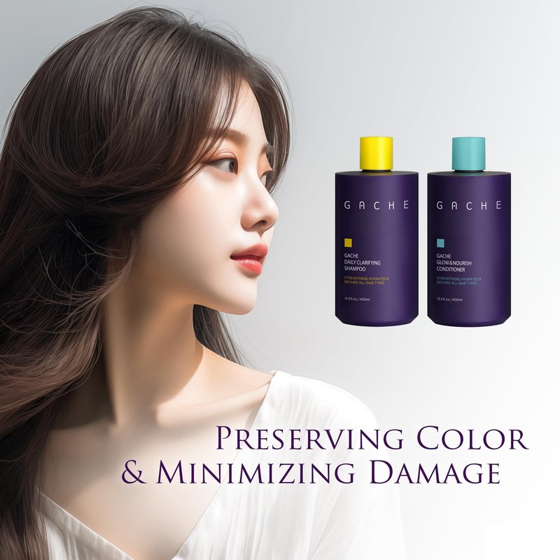 Gache GLOW & NOURISH Conditioner for All Hair Types | Hydrating Hair Conditioner with Camellia Oil | Sulfate Free, Paraben Free | Detangles & Adds Shine | 13.5 fl oz