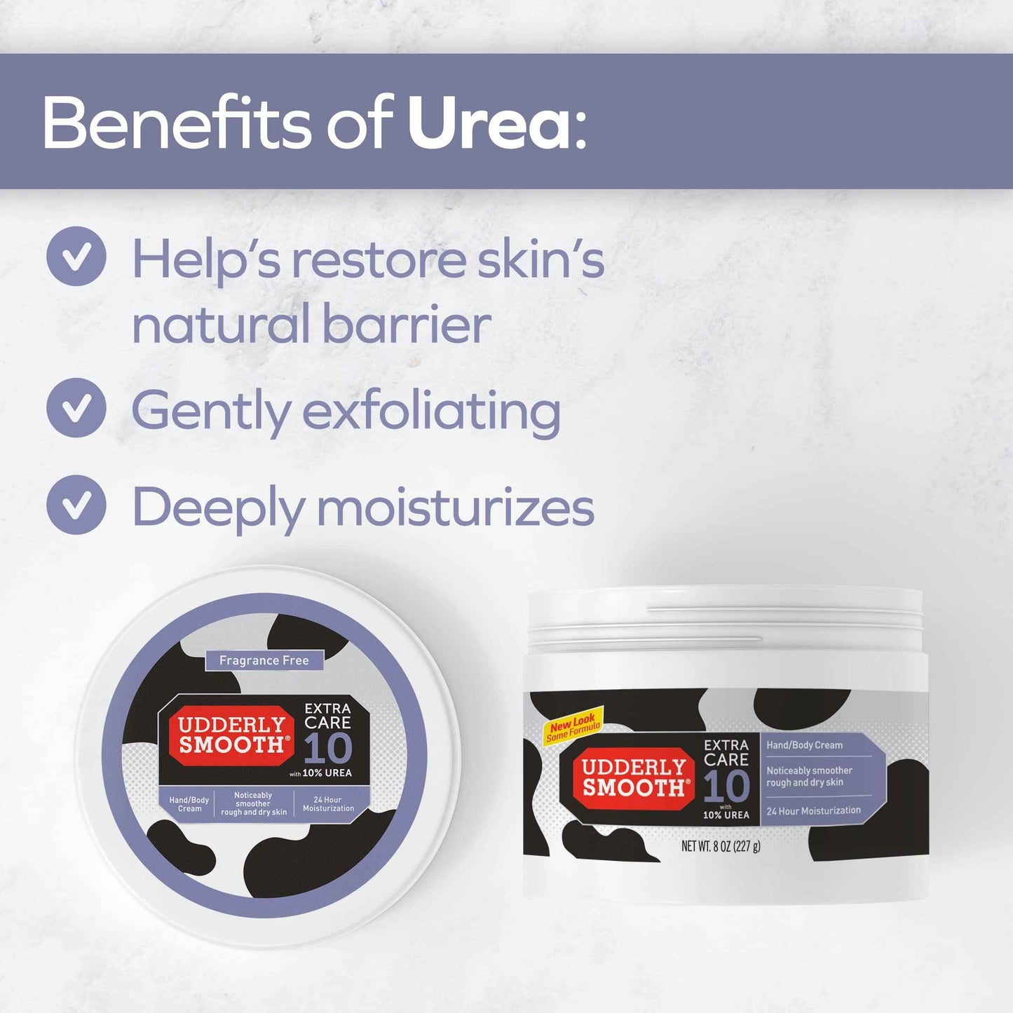 Udderly Smooth Extra Care 10 Hand/Body Deep Moisturizing Cream with 10% Urea, Unscented, 8 Ounce (Pack of 2)