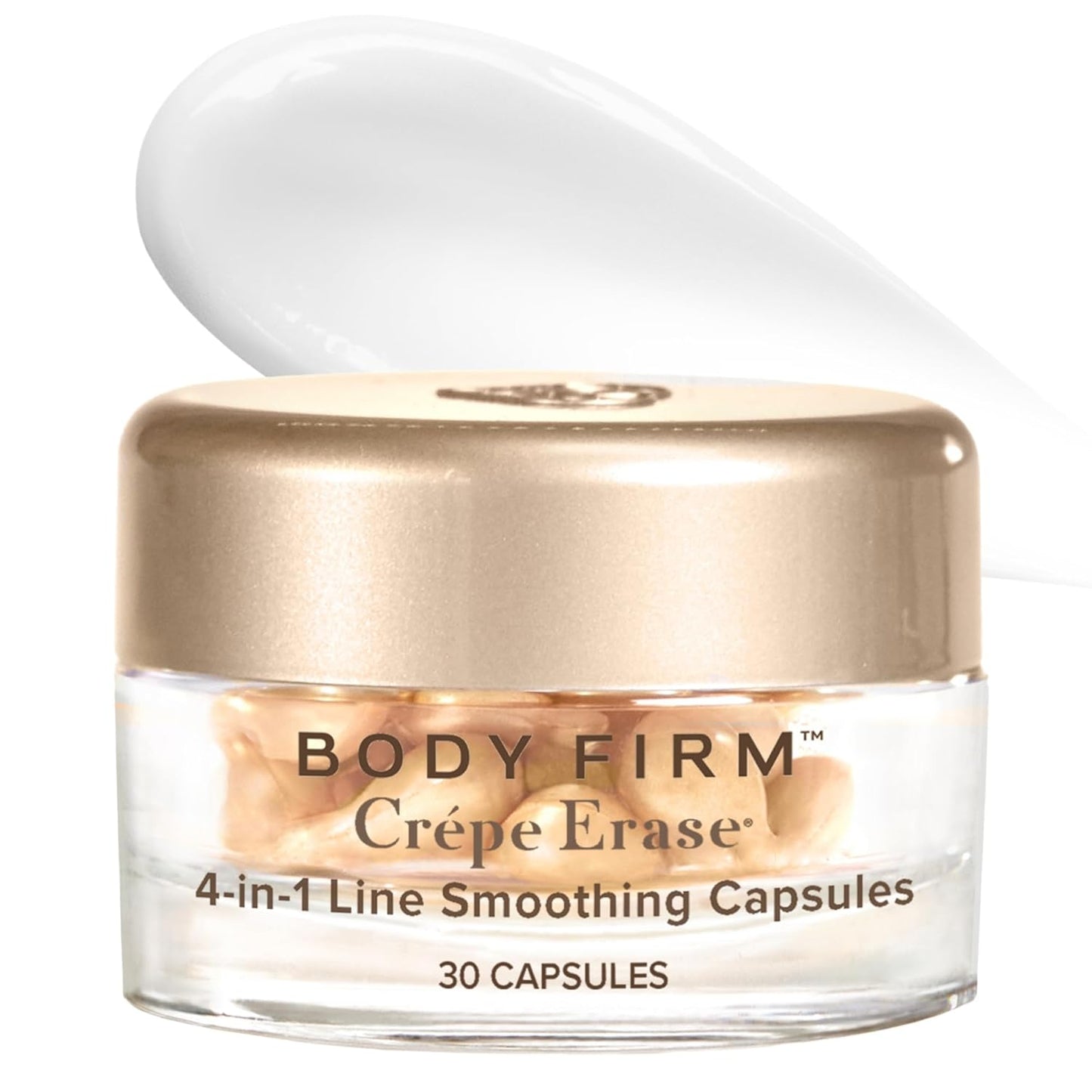 Crepe Erase 4-in-1 Line Smoothing Capsules - Anti-Aging Face & Eye Serum with Hyaluronic Acid | 30 Count