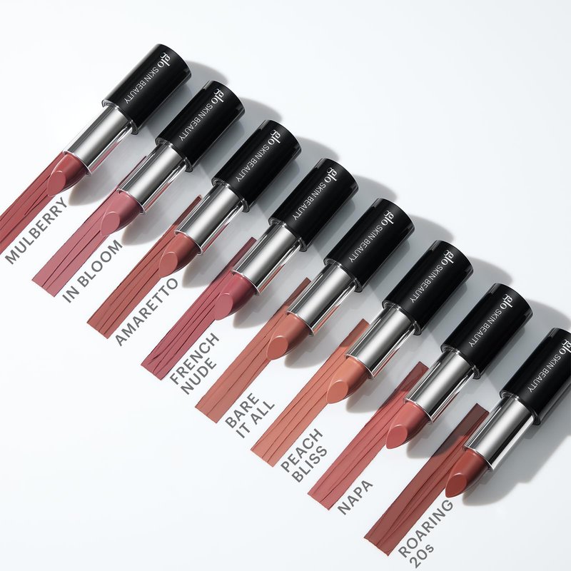 Glo Skin Beauty Satin Lipstick (Bare It All) | Nourishing Longwearing Lip Stick Packed with Skincare Benefits