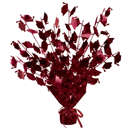 Beistle Graduation Cap Gleam 'N Burst Centerpiece (Maroon) Party Accessory (1/pkg), Red