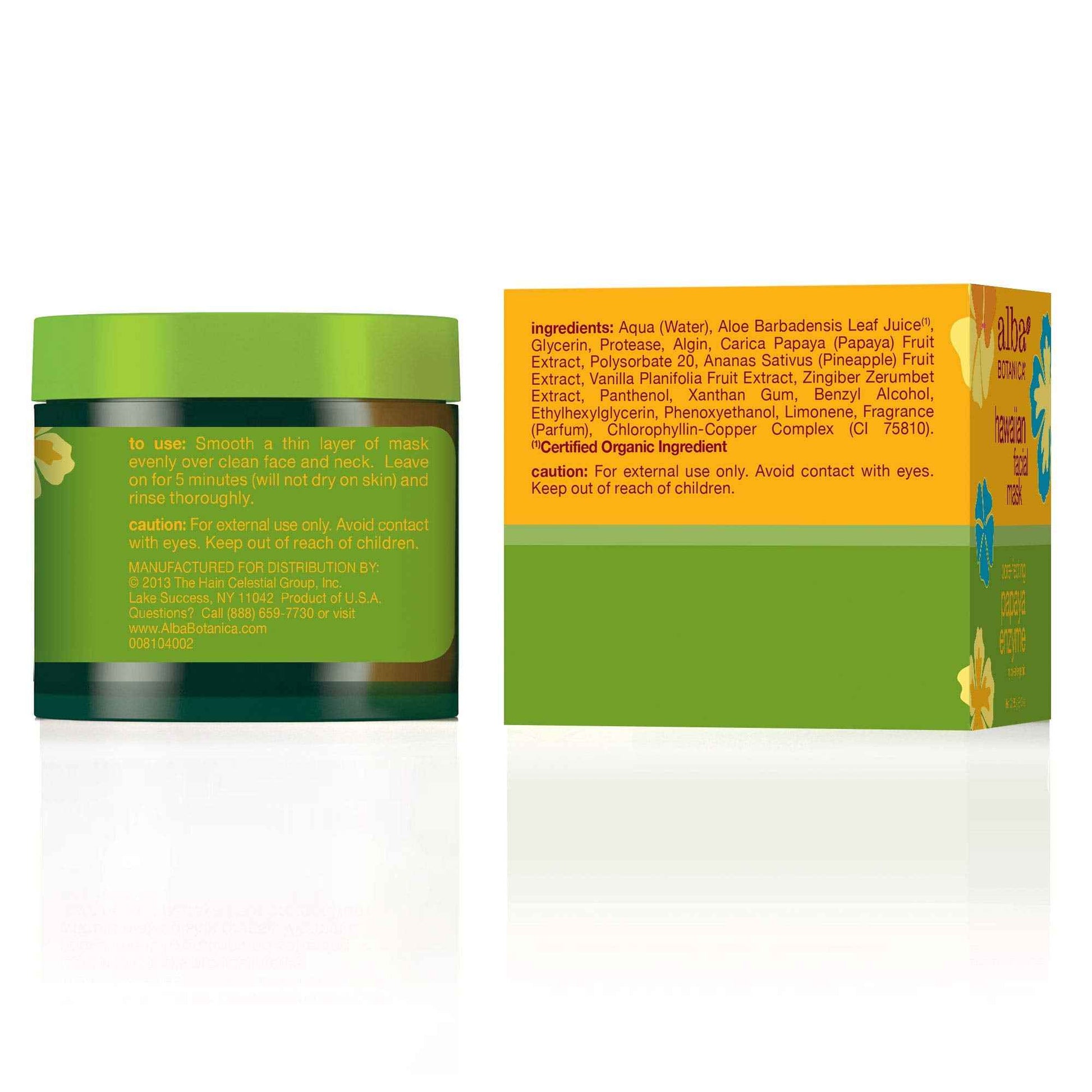 Alba Botanica - 151784 Facial Mask, Papaya Enzyme 3 oz