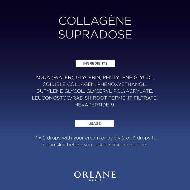 Orlane Paris Anagenese Supradose Collagen - Facial Elasticity Treatment | Active Collagen Concentrate (15ml)
