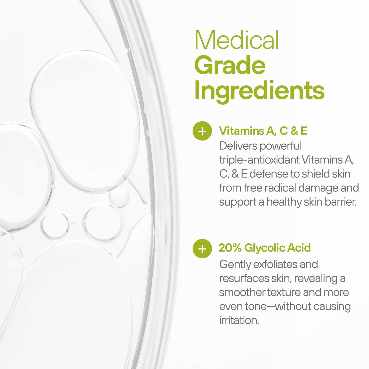 NUVODERMA Glycolic Acid Resurfacing Cream with Glycolic Acid 20%, Vitamins A, C & E – Anti-Wrinkle Face Moisturizer for Smooth Skin – Hydrating, Medical-Grade Exfoliator – 2 oz