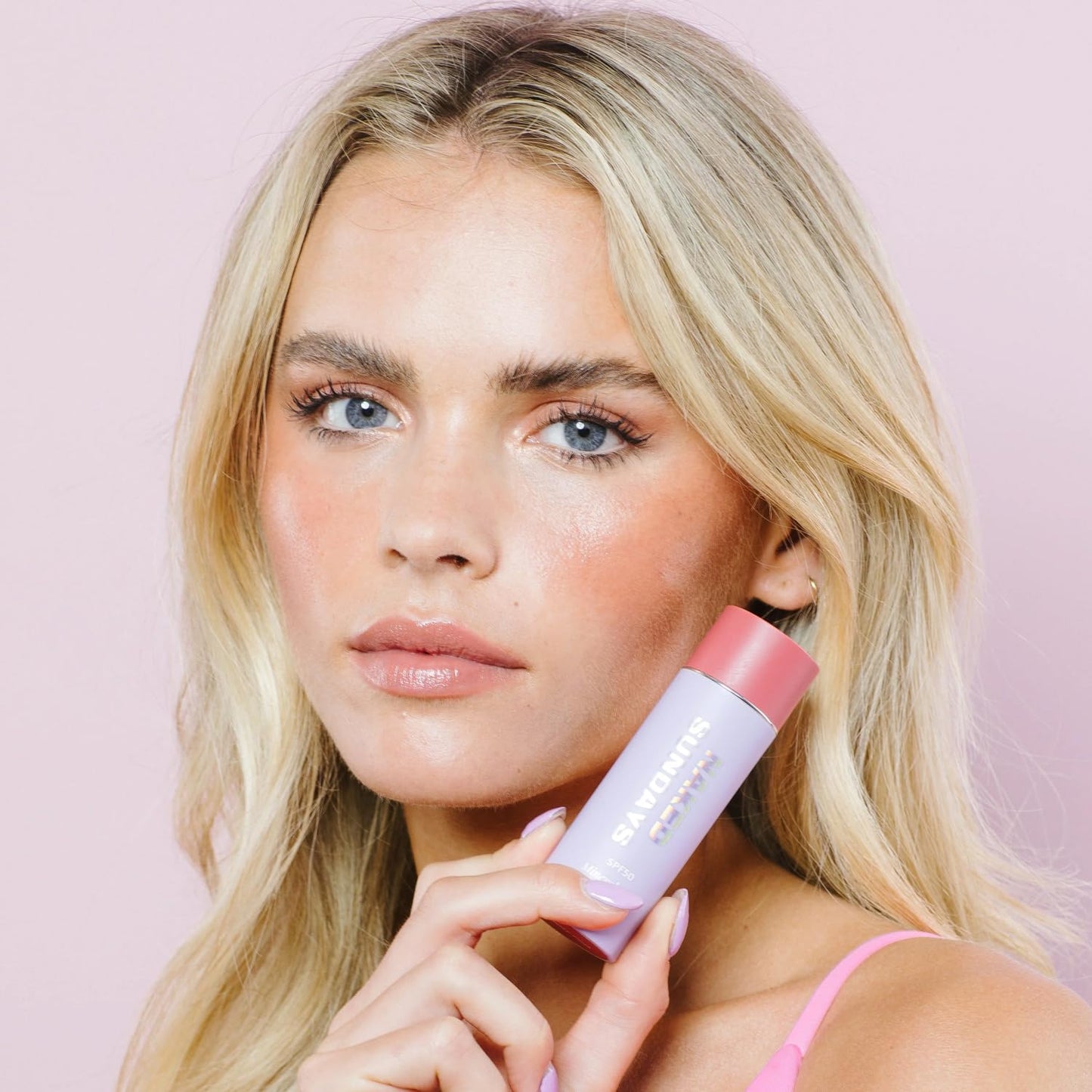 Naked Sundays SPF 50 Glow Balm Multi-Tasking Blush Stick, Dusty Rose