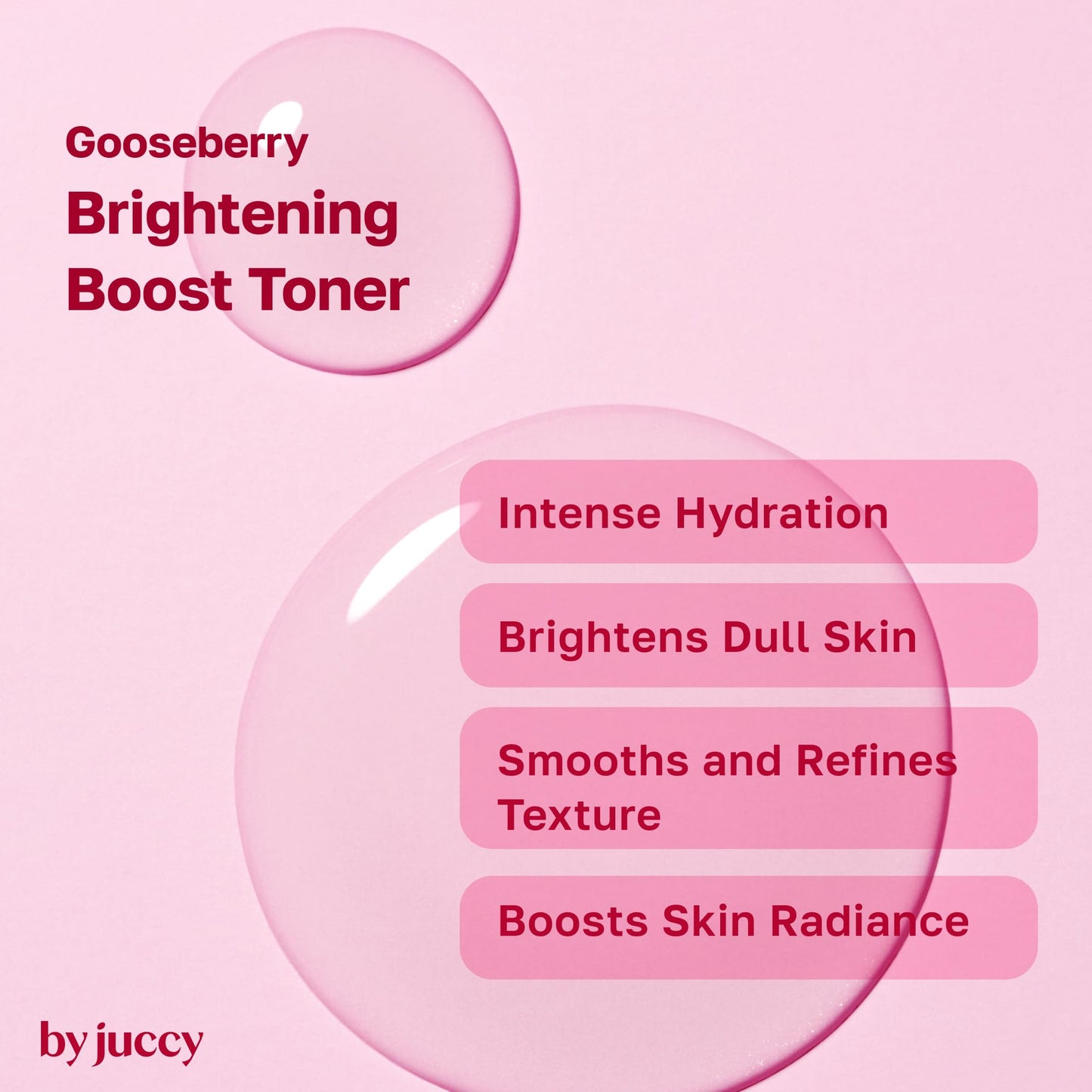 By Juccy Gooseberry Juicy Brightening TonerㅣHydrates & Reduces Dullness in Skin with Vitamin BerryㅣIndian Gooseberry, Niacinamide, Centella AsiaticaㅣBy Juicyㅣ5.07 fl. oz(150ml)