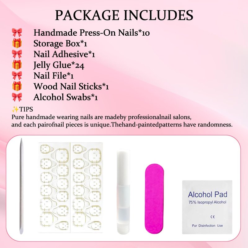 Handmade Nails Thick Press on Nails Long Coffin Fake Nails with Glue,Colourful Tropical Flower Art False Nails with Rhinestone Designs Reusable Nature Stick on Nail for Wome (Size M)