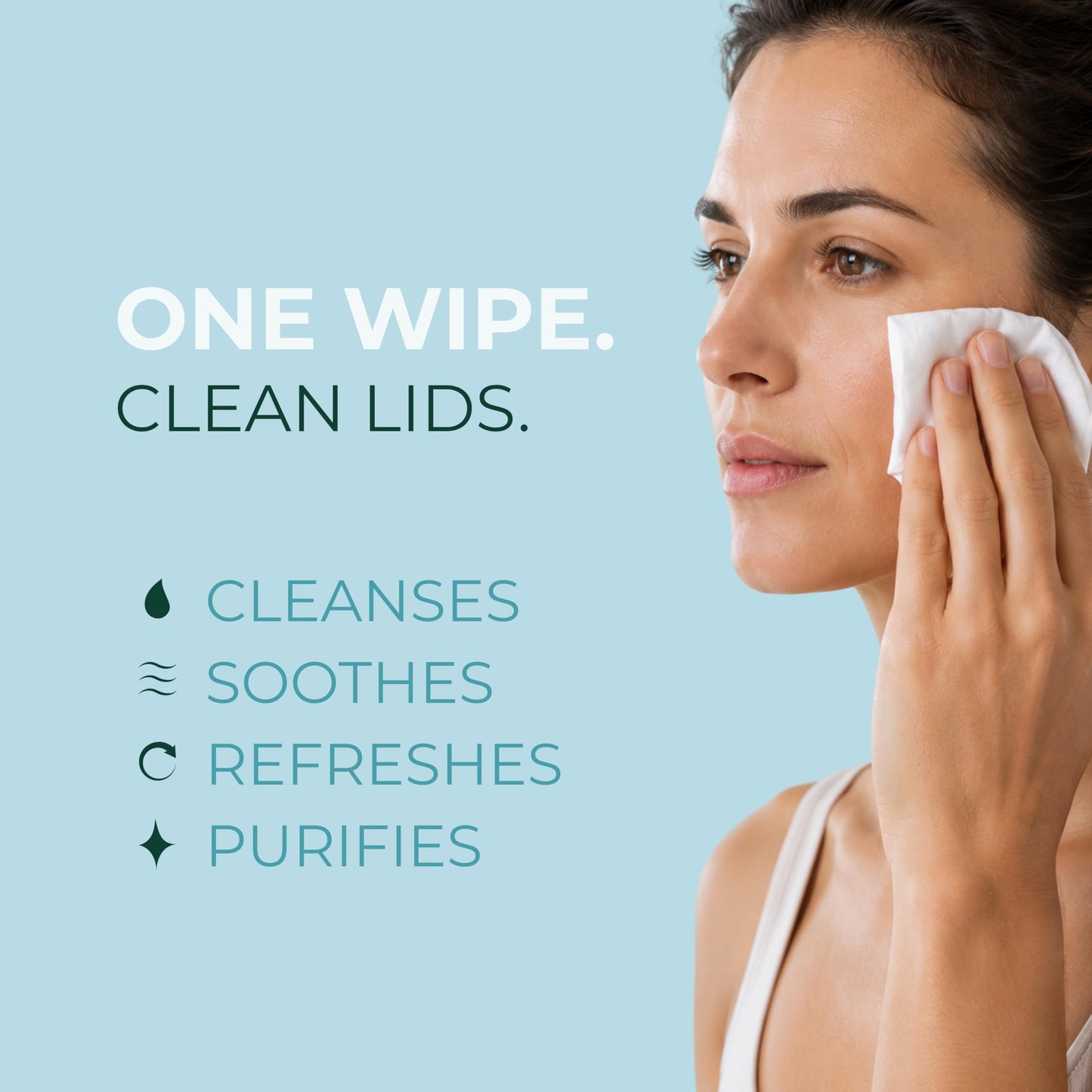 NOVEHA 120PCs Eyelid & Lash Wipes | For Itchy, Dry Eyes, Styes & Blepharitis | Gentle Refreshing Eye Scrub Cleansing Wipes, Hypoallergenic & Soothing For Sensitive Eyes | Vegan Face Moisturizer