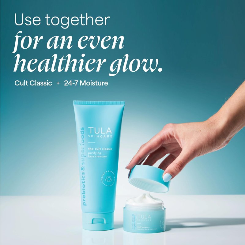 TULA Skin Care Cult Classic Purifying Face Cleanser - Jumbo, Gentle and Effective Face Wash, Makeup Remover, Nourishing and Hydrating, 12.34 oz.