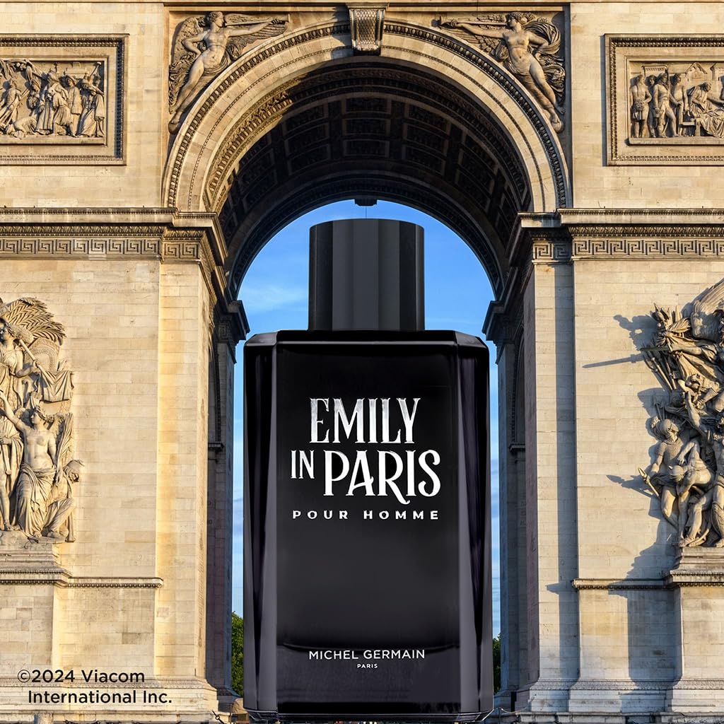 Michel Germain Emily in Paris Pour Homme Eau de Toilette Spray Cologne, Fougere Aromatic Scent, Top Notes of Sophisticated Cardamom for Him, 1 Fl Oz