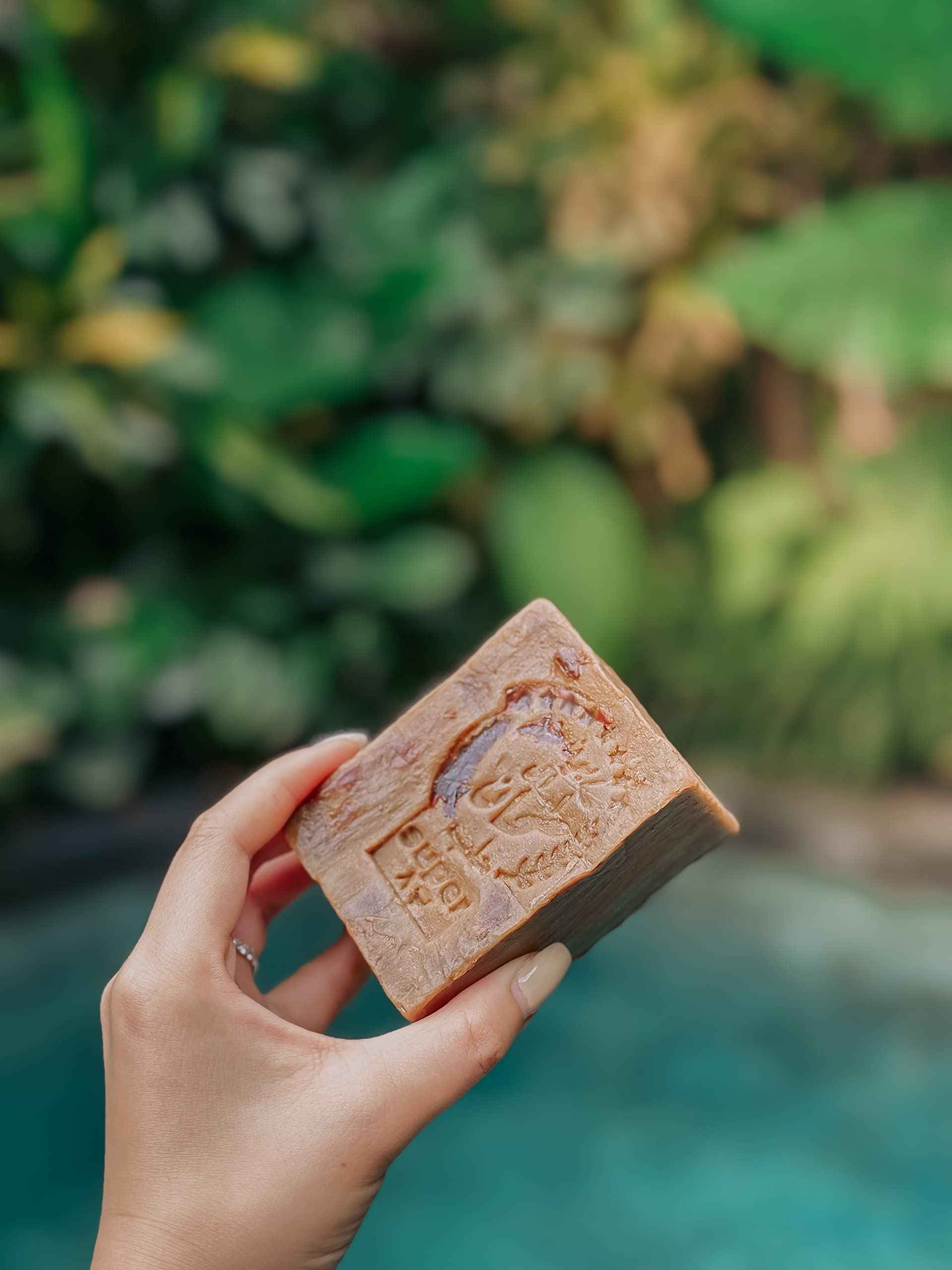 Traditional Ghar Soap 2-Pack | Handmade with Olive and Laurel Oils | Gentle, All-Natural Soap for Face & Body & Hair, Suitable for All Skin Types | 70% Olive Oil & 30% Laurel Oil (2x180g / 2x6.34oz)