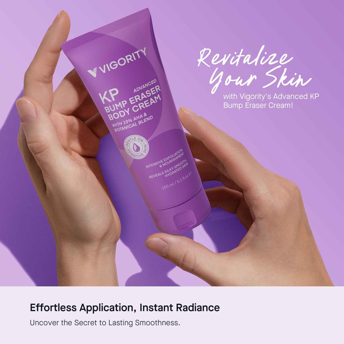 Vigority Keratosis Pilaris Treatment Cream with Lactic Acid – KP Body Bump Exfoliating Moisturizer for Rough, Bumpy, Dry & Flakey Skin, Strawberry Legs – 5.1 Oz