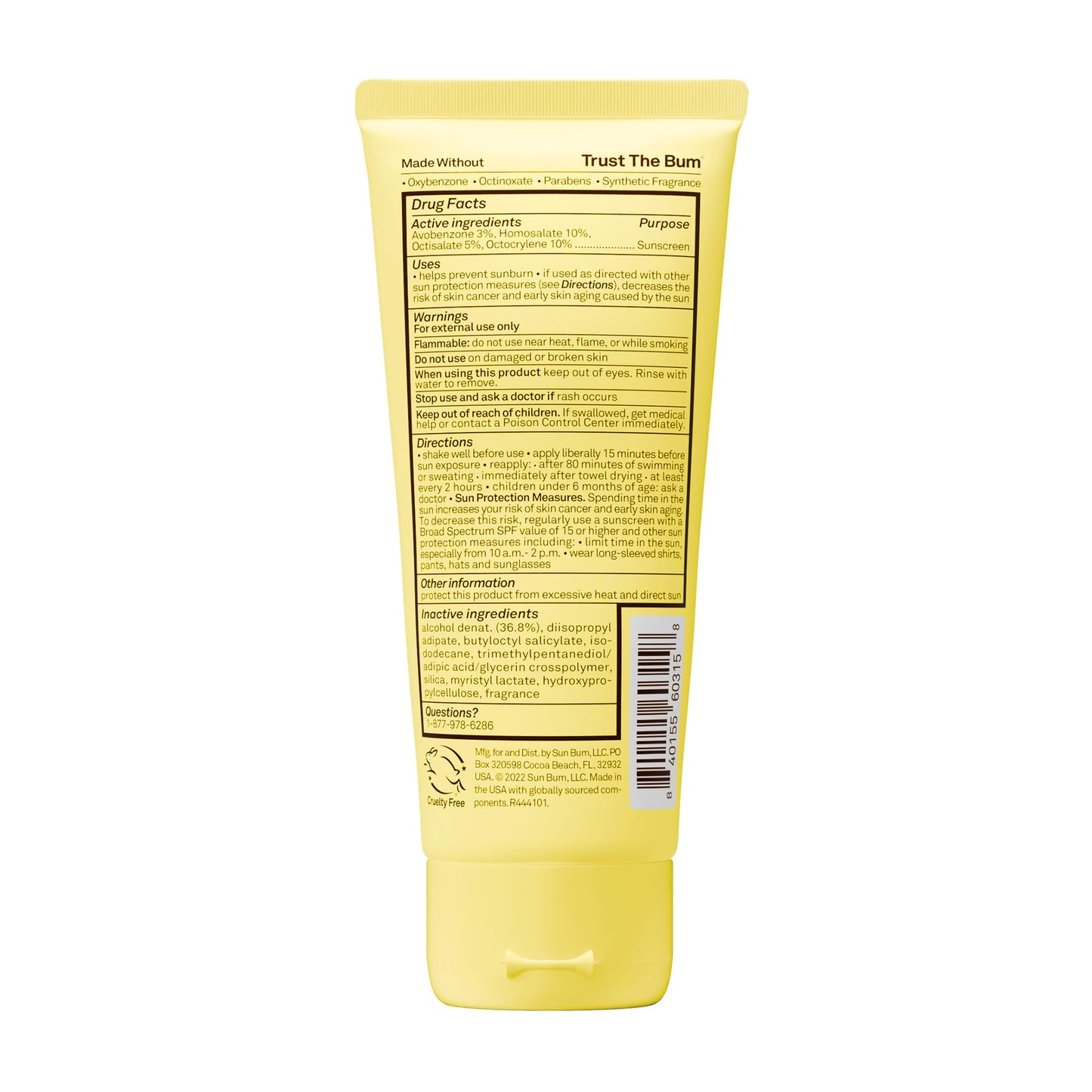 Sun Bum Kids SPF 50 Sunscreen Clear Body Lotion - Broad Spectrum Water-Resistant Sunscreen with Vitamin E - For Wet or Dry Skin - Hawaii 104 Act Compliant (Without Octinoxate & Oxybenzone) - 6 oz