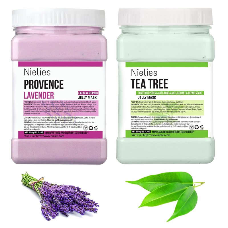 Lavender & Tea Tree Peel-Off Jelly Mask Set - Hydrating, Oil Control Facial Treatment | Perfect Gift for Men & Women