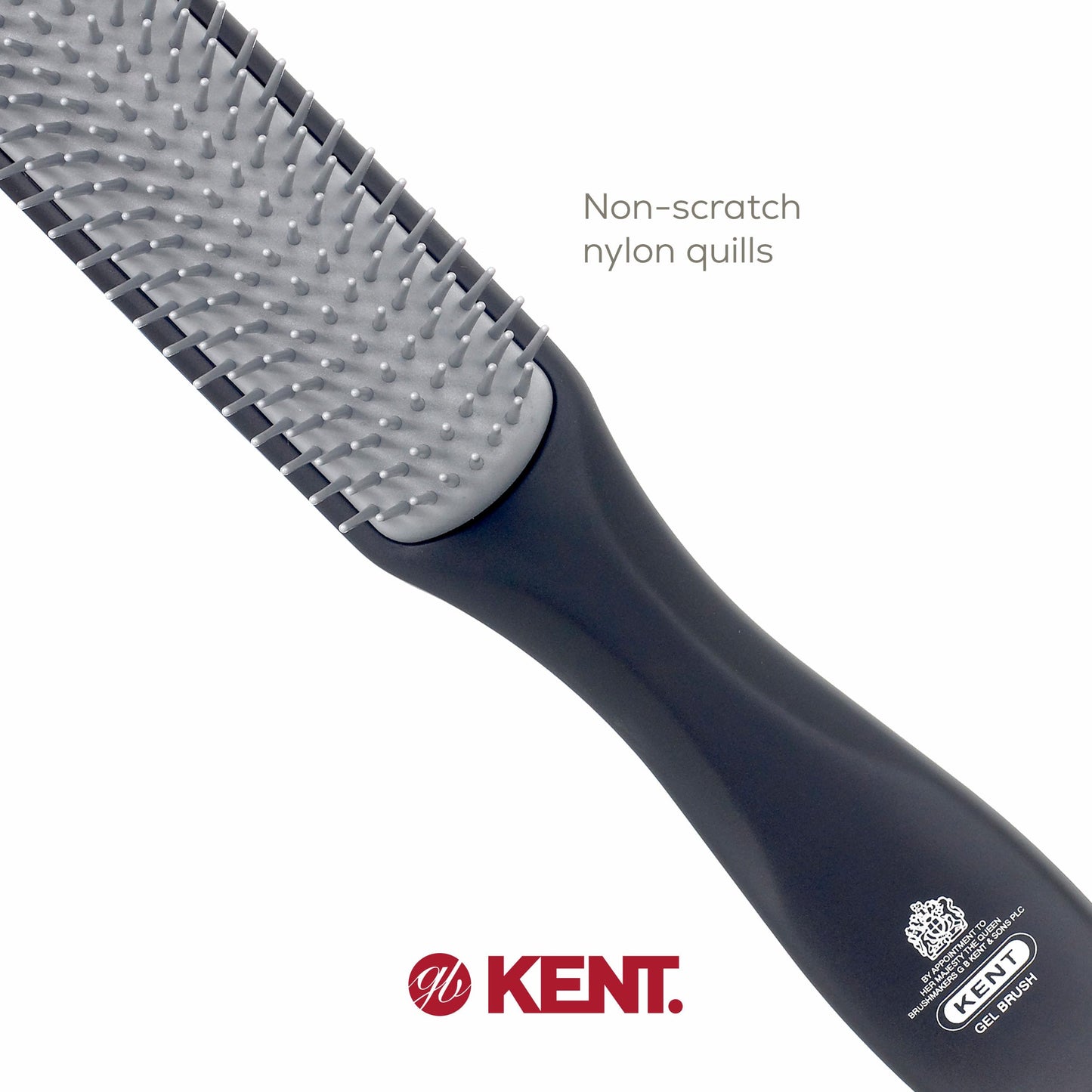 Kent KFM3 Gel Styling Hair Brush for Men, 9 Row Men's Hair Brush with Ionic Anti Static Bristles, Detangling and Smoothing Short to Medium Length Hair