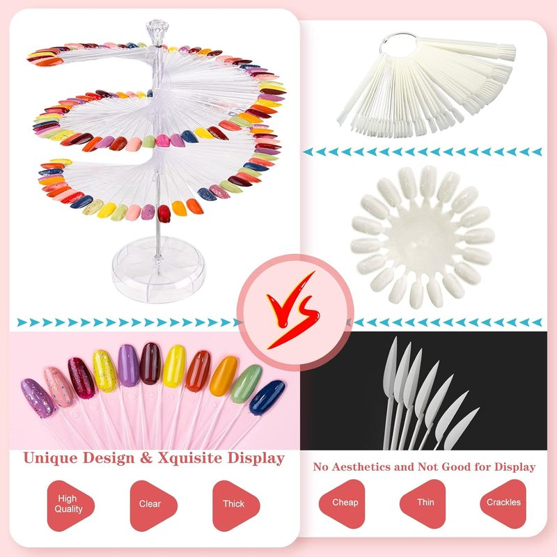 Professional Electric Nail Drill Machine - 120Pcs Clear Nail Color Swatches for Gel Polish | Finger & Toe Nail Care