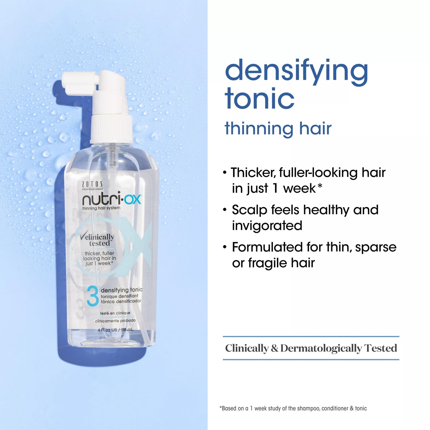 NUTRI-OX Starter Kit for Color-Treated Thinning Hair | Thicker, Fuller-Looking Hair | Peppermint | Clinically & Dermatologically Tested | 30 Day Supply