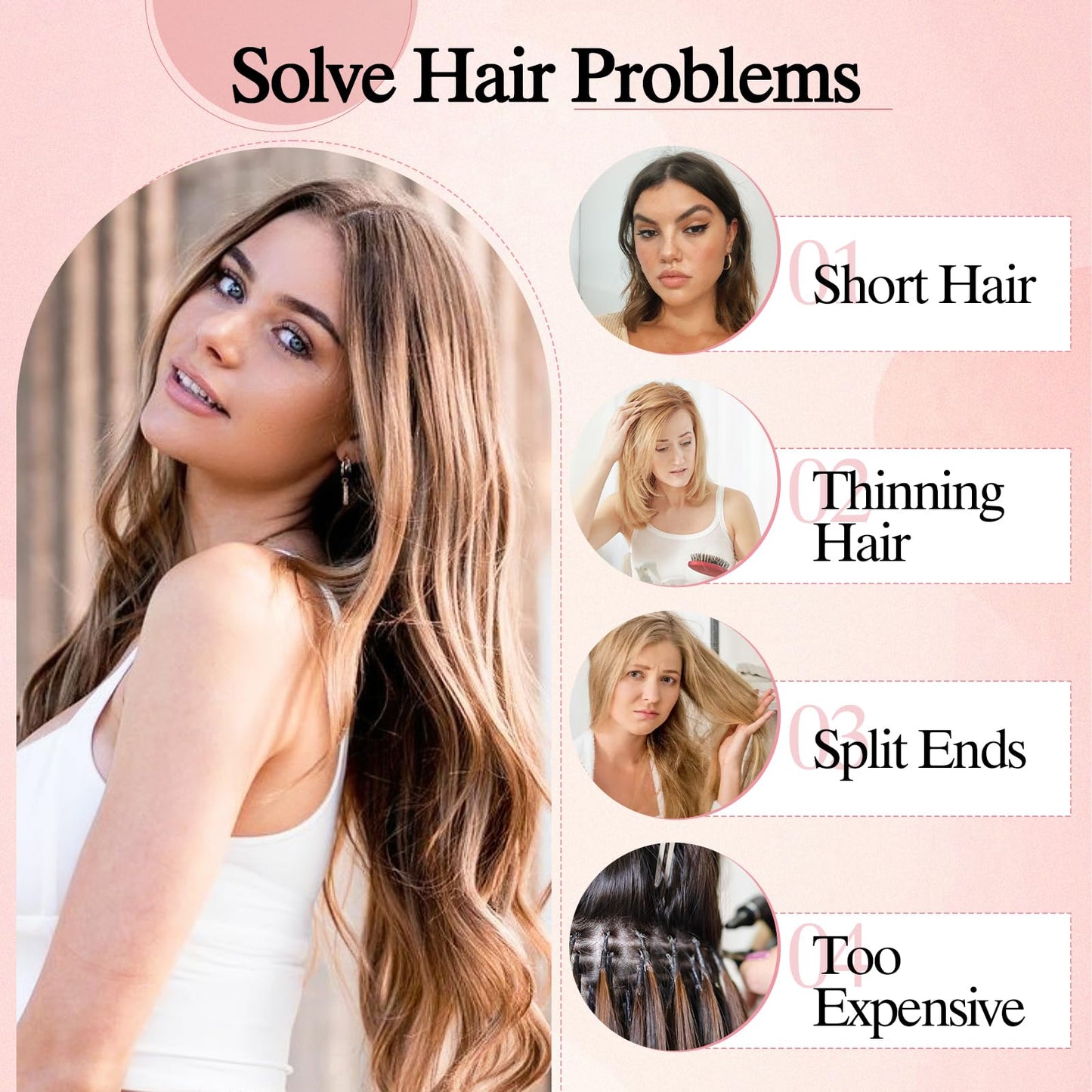 SEGO Double-Stitched Tape in Hair Extensions Human Hair Invisible Tape in Hair Extensions Long Straight Tape Hair Extensions for Women,18 inch,#6 Light Brown,10pcs 25g