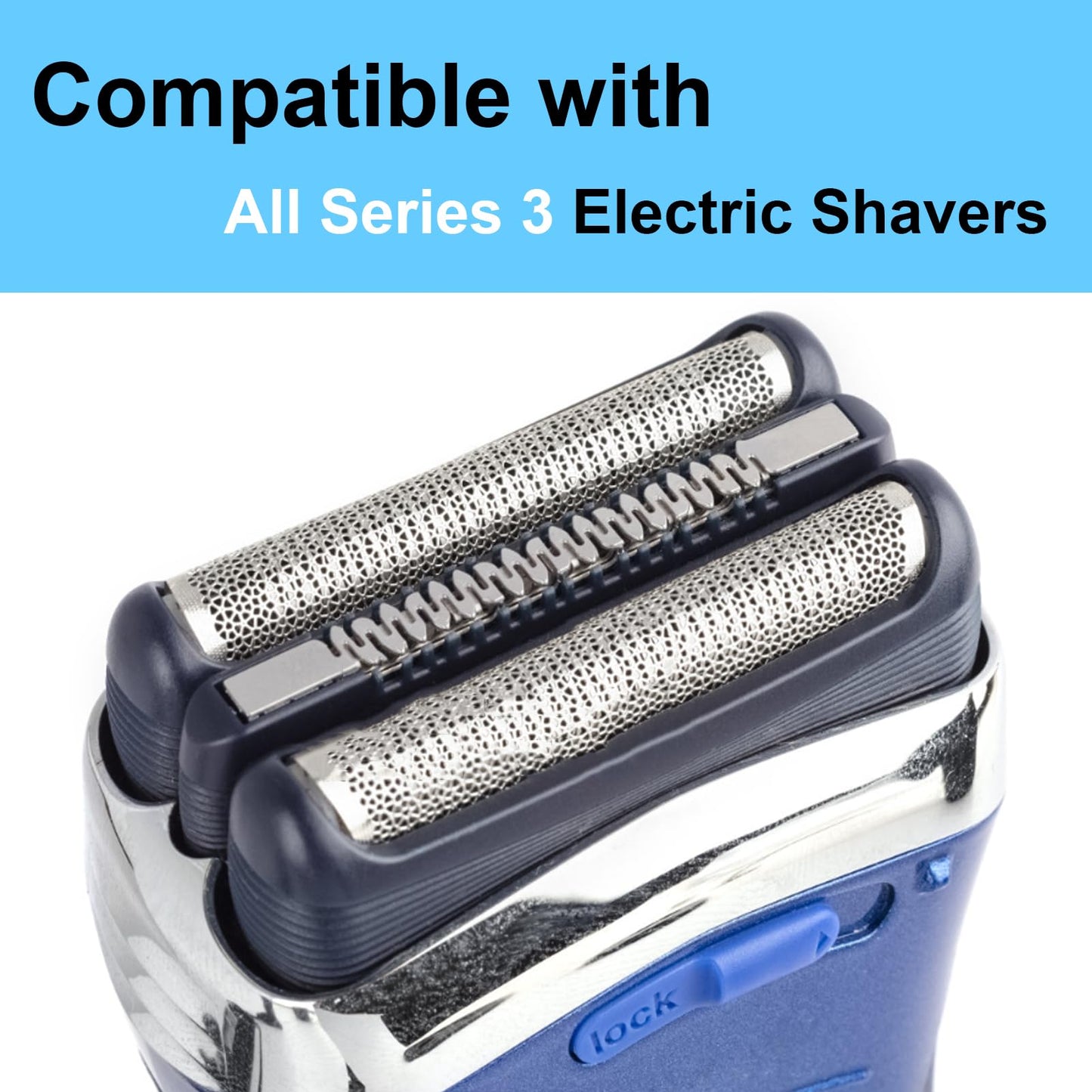 Series 3 Replacement Head for Braun Electric Shaver -21B- Compatible with Braun Electric Razors 300s, 310s, 3010BT (1 Pack)