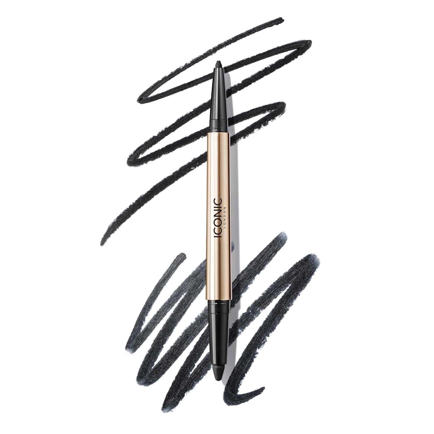 ICONIC LONDON Smokey Eye Dual Ended Eyeliner | Midnight Black, Water Resistant