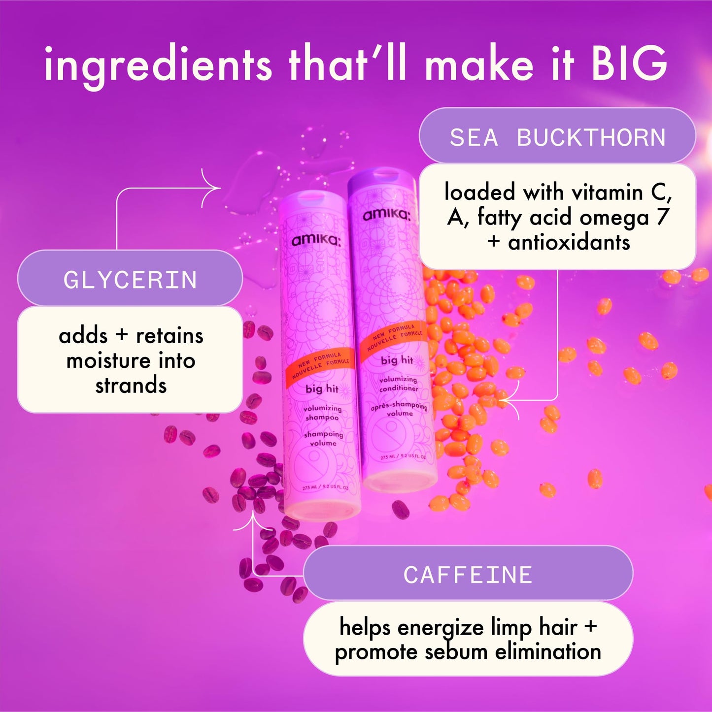 amika big hit volumizing conditioner, 1000ml