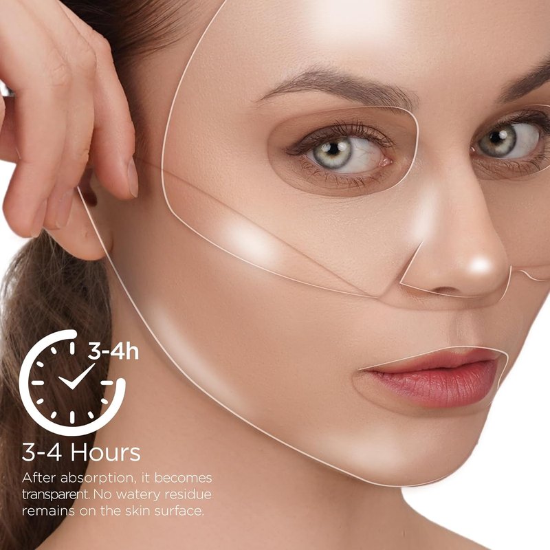 Collagen Face Mask - Hydrolyzed Marine Collagen 80,000ppm & Hyaluronic Acid | Overnight Hydrating, 39g, 4 Sheets