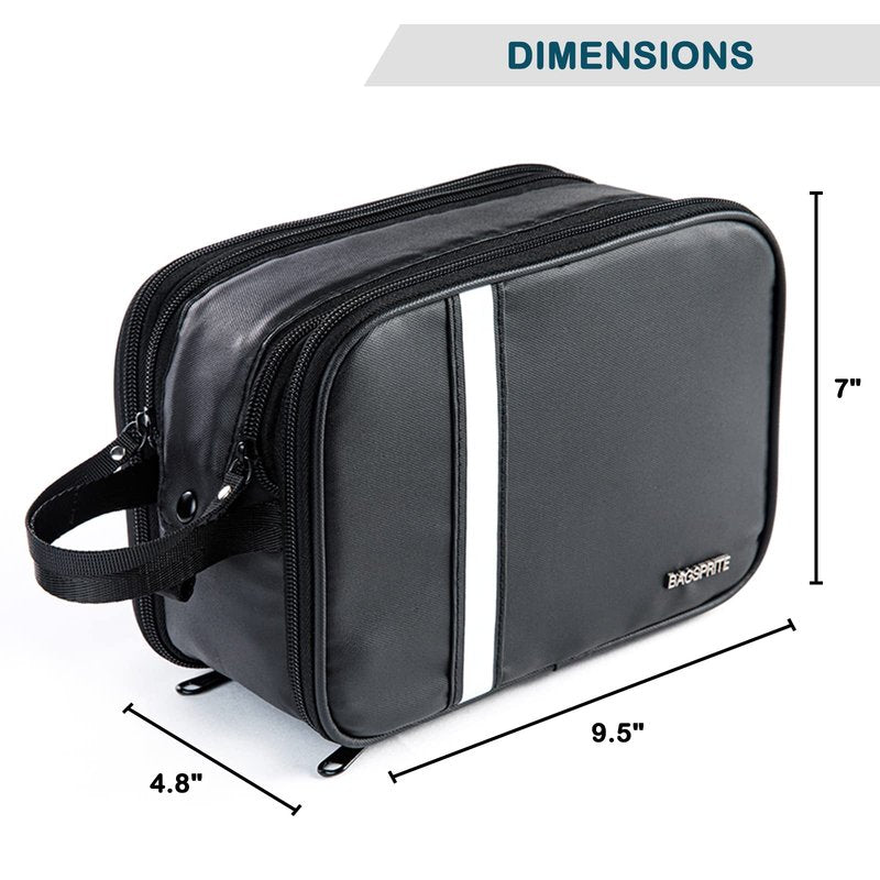 BAGSPRITE Large Toiletry Bag for Men, Women Travel Bag with Hanging Hook, Water-resistant Makeup Cosmetic Bag Shaving Kit Organizer, Bathroom Bag for Traveling