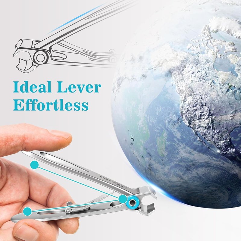 Toenail Clippers for Seniors - Large Slanted Nail Clippers for Thick Ingrown Nails | Angled Head Design