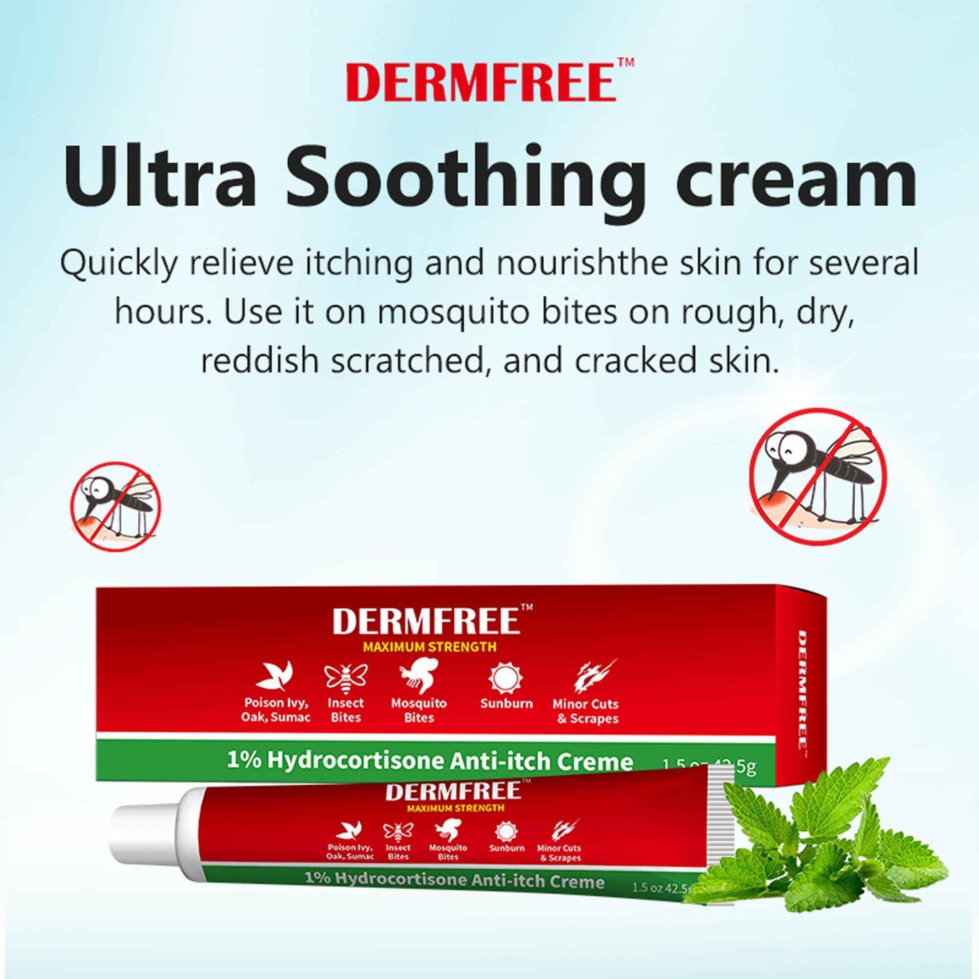 Anti-Itch Cream for Bug Bite & Mosquito Bite Itch Relief | Eczema Cream with Fast Temporary Relief from Insect Bites, Sunburn, Minor Burns & Skin Irritations | Essential for Camping Essentials