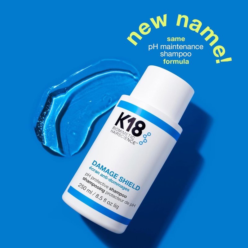 K18 Damage Shield Protective Shampoo, Reduces Frizziness & Tangles, Maintains Hair Health, 16 Fl Oz
