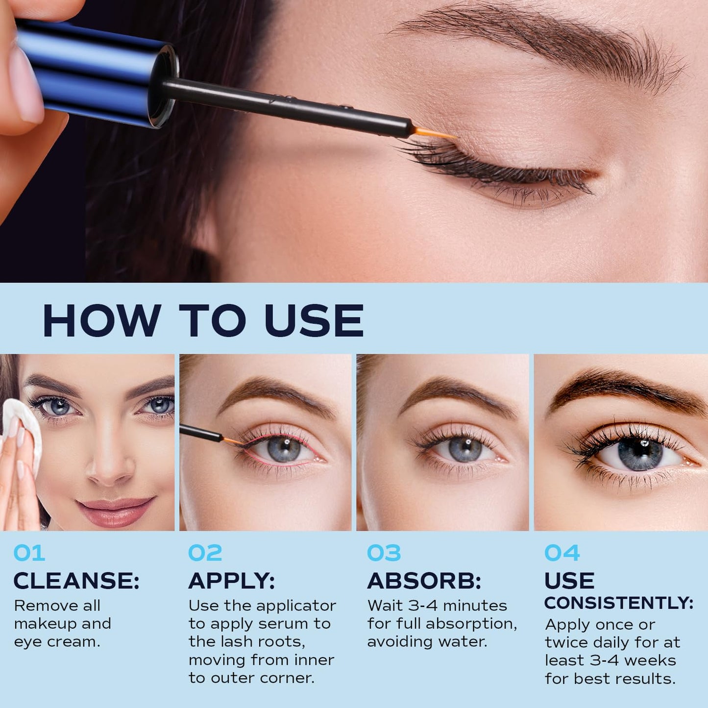 Advanced Lash Serum for Eyelash Growth: LashRay Renewing Eyelash Serum