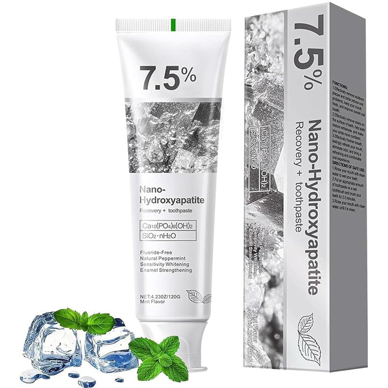 Ayzololo 7.5% Hydroxyapatite Toothpaste for Advanced Enamel Protection,Appropriate for Sensitive Teeth,Gentle and Effective Formula,Fresh Mint (Pack of 1)